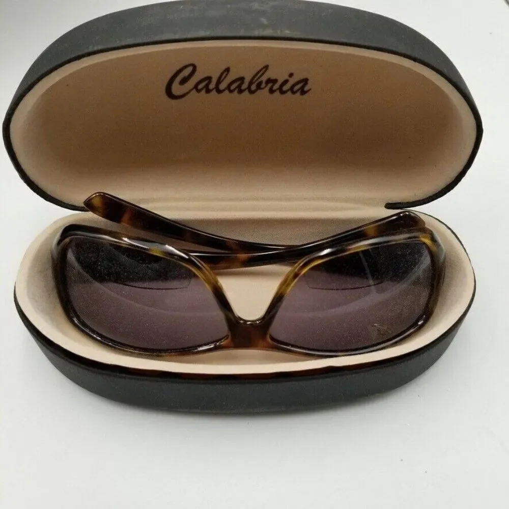 Calabria Sunglasses Readers Shades Glasses +200 RD 128 Brown Tortoise Case